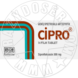 CIPRO 500 FILM COATED TAB X 14